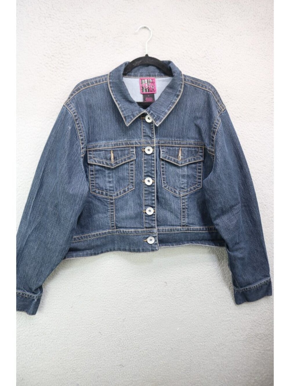 Torrid Denim Cropped Jacket-Size 4X-Large Buttons-Nice-Dark Wash